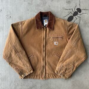Vintage Y2K Carhartt J01 brown Detroit work wear jacket